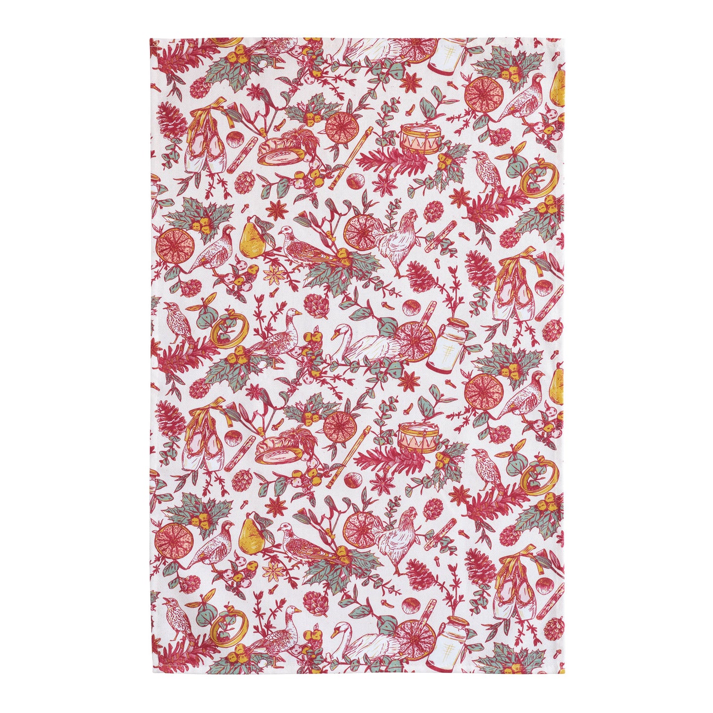 Twelve Days of Christmas Tea Towel
