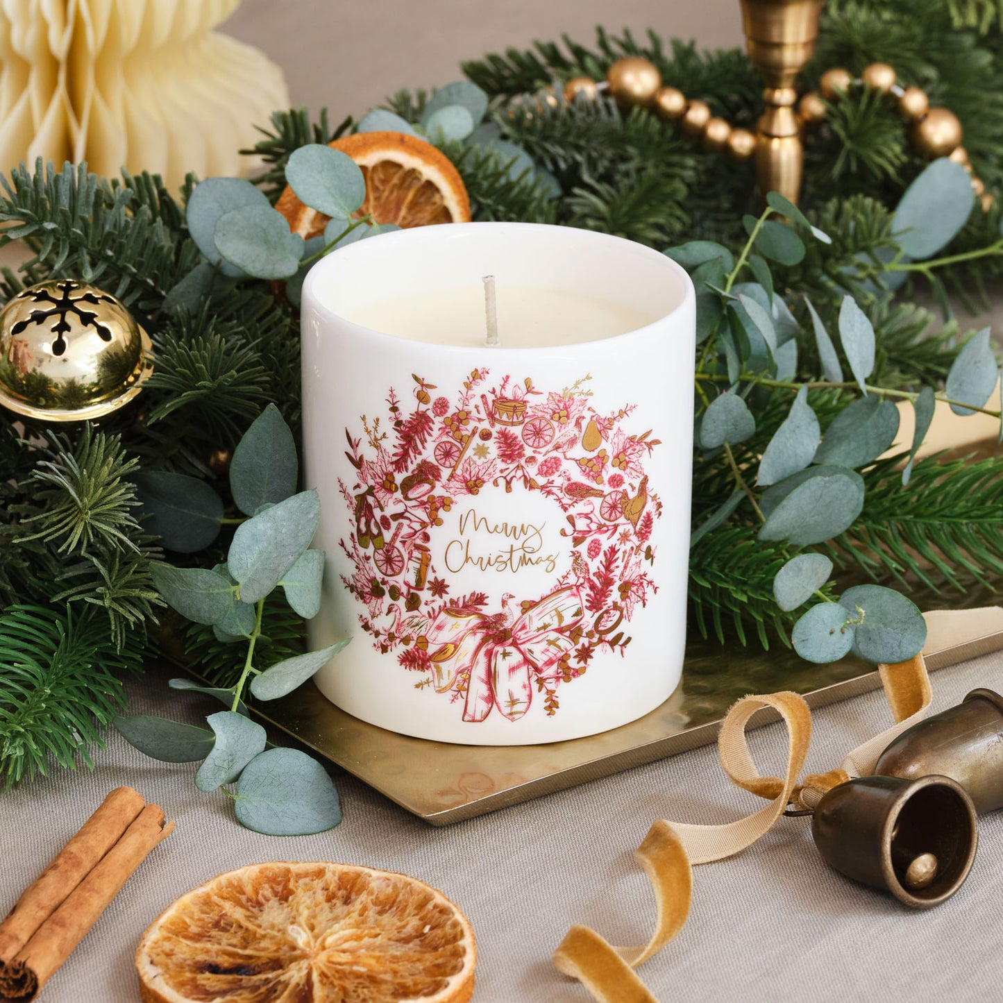Christmas Wreath Luxury Christmas Candle
