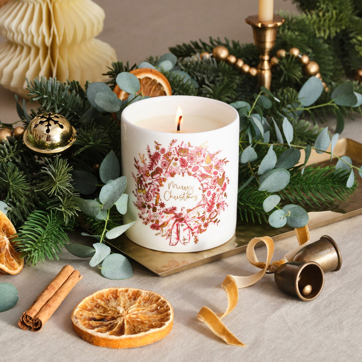 Christmas Wreath Luxury Christmas Candle