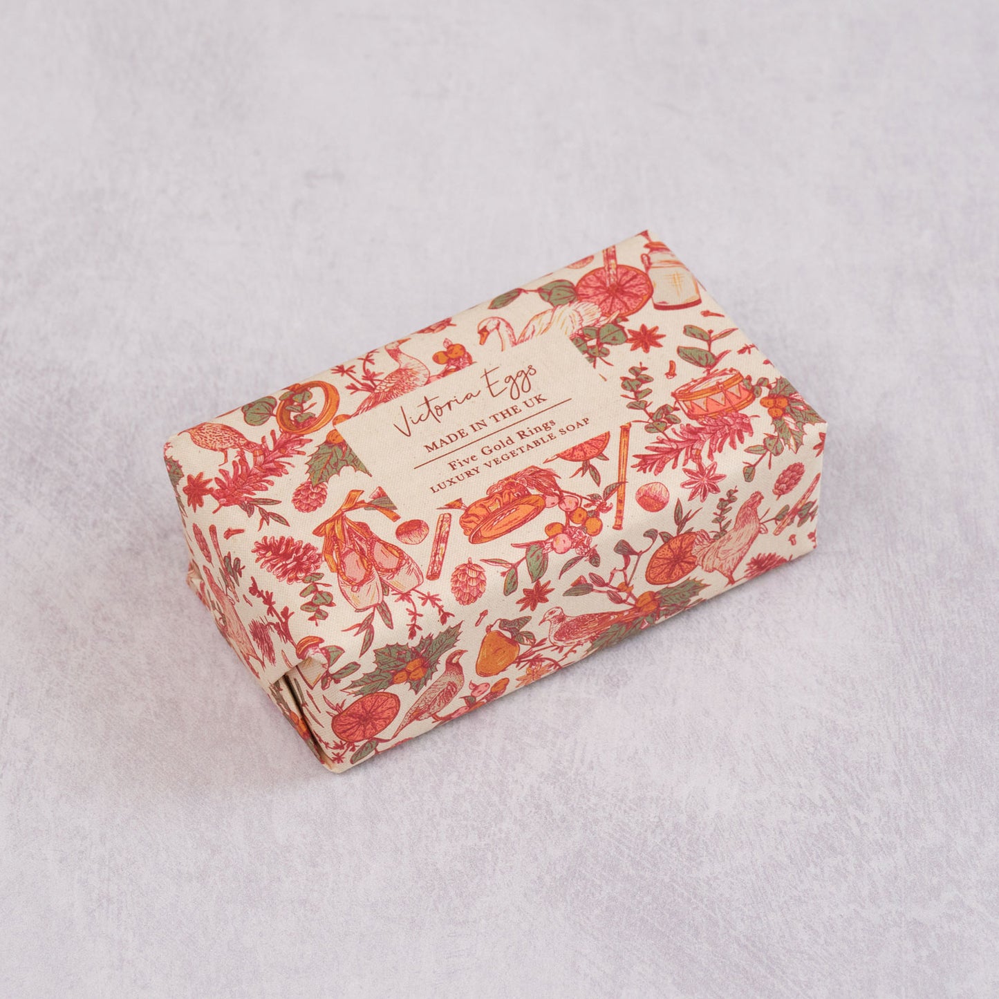 Five Gold Rings Luxury Christmas Soap - Cinnamon & Orange
