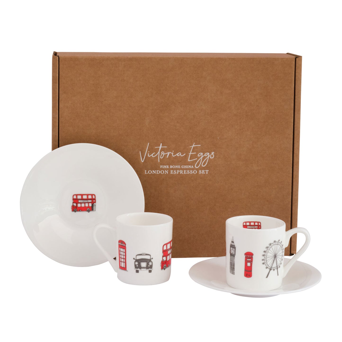 London Skyline - Boxed Set of 2 Espresso Cups and Saucers