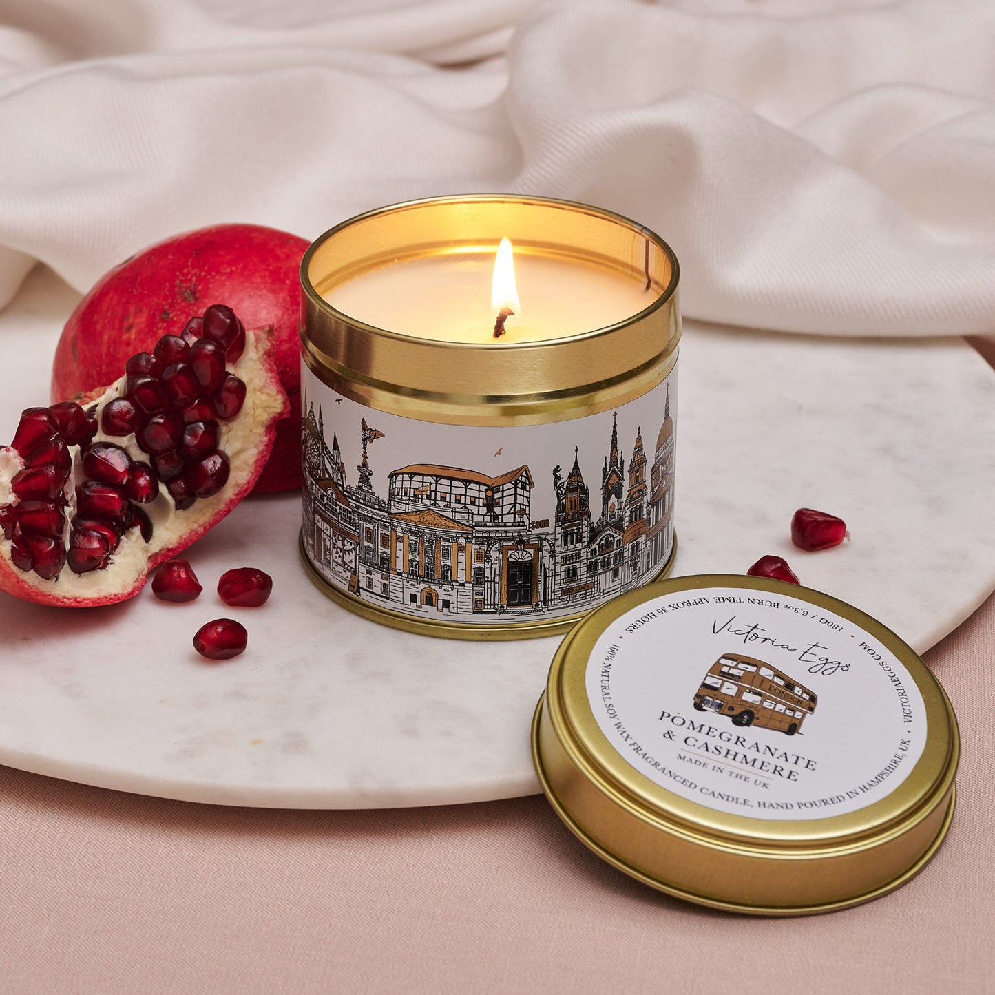 Quintessentially London Candle - Pomegranate & Cashmere
