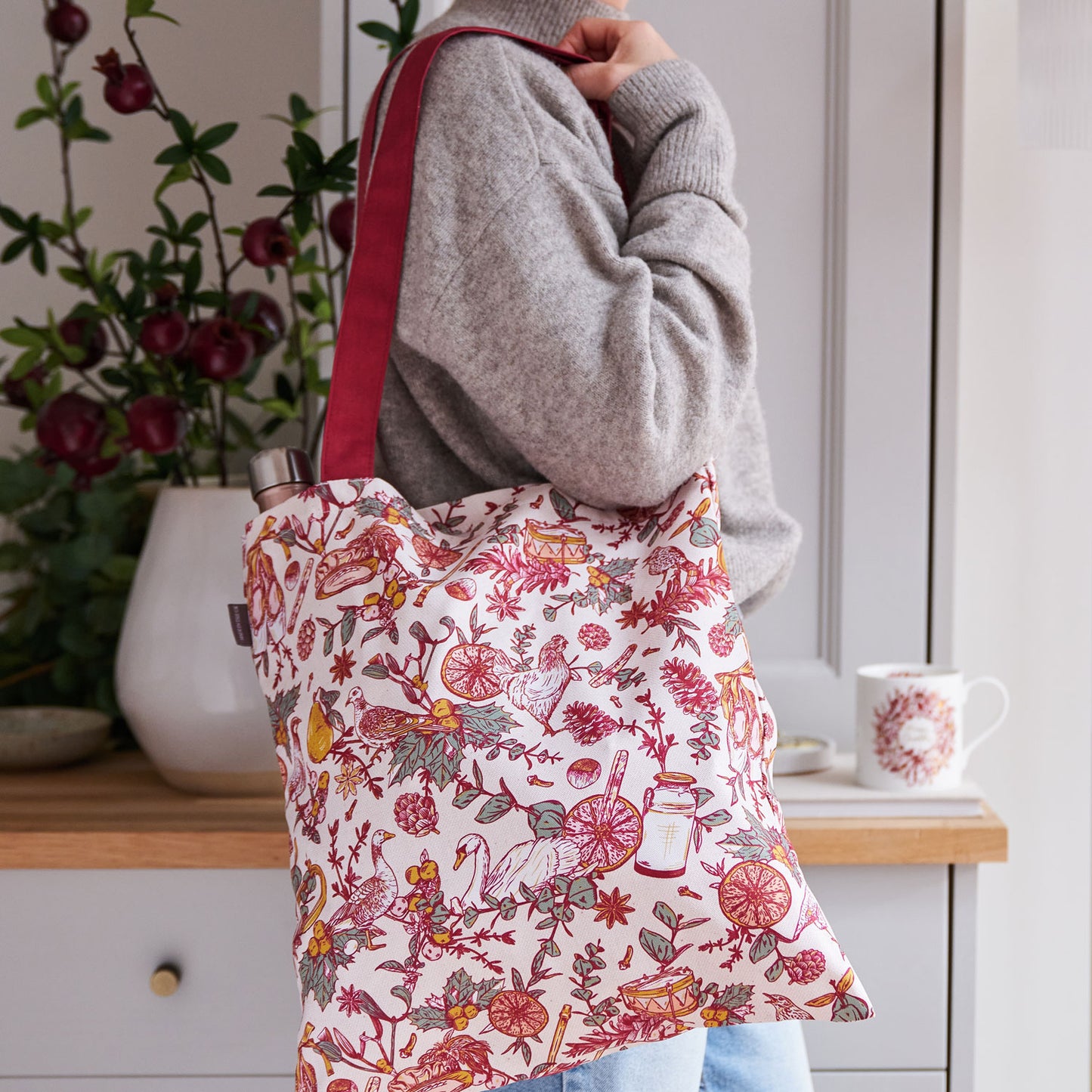 Twelve Days of Christmas Canvas Bag