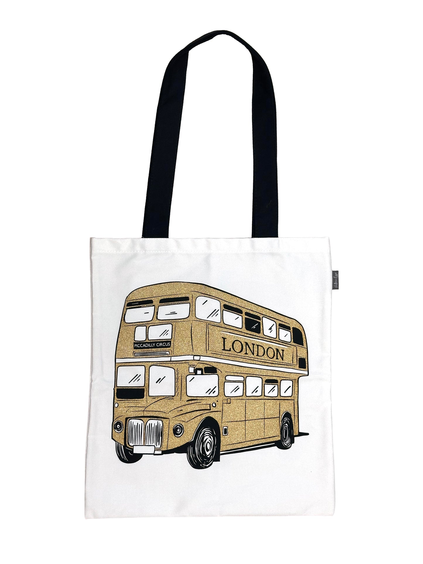 Gold London Bus Canvas Bag