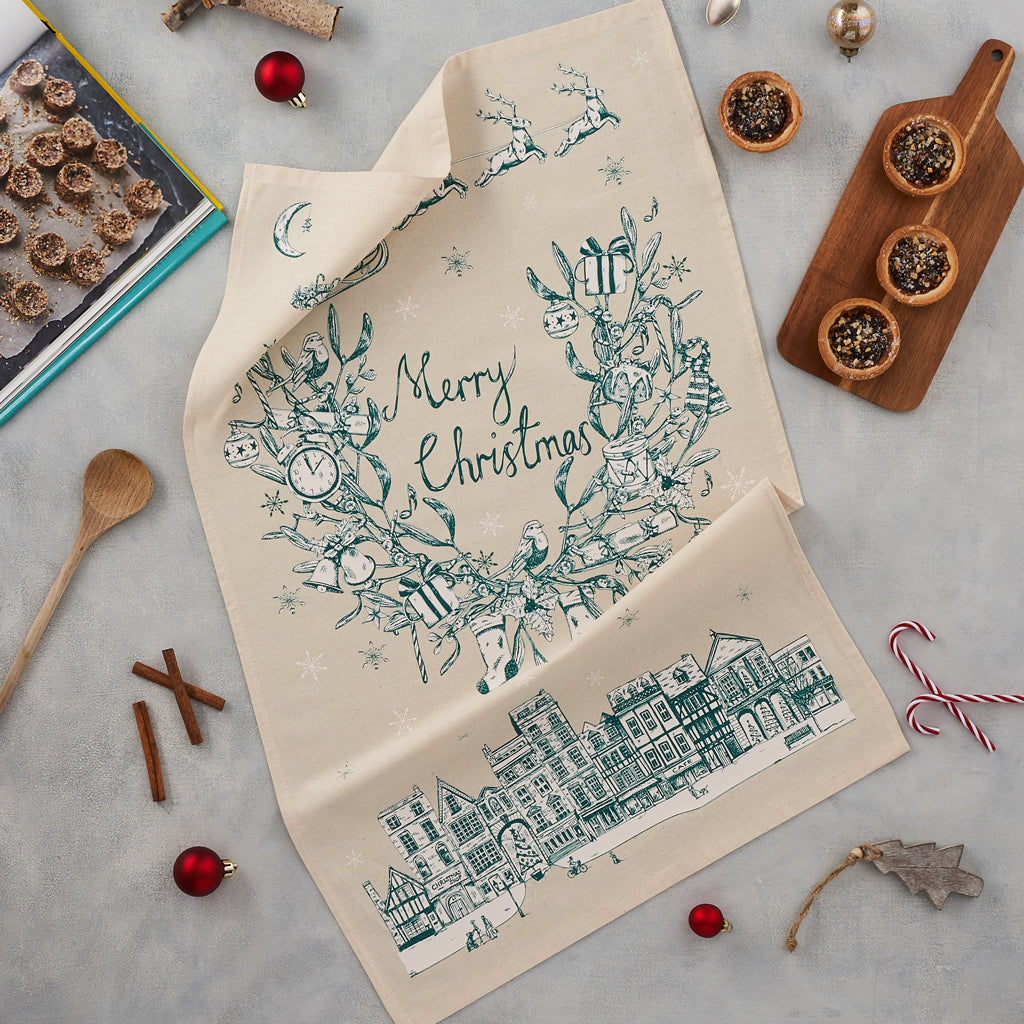 Night Before Christmas Tea Towel