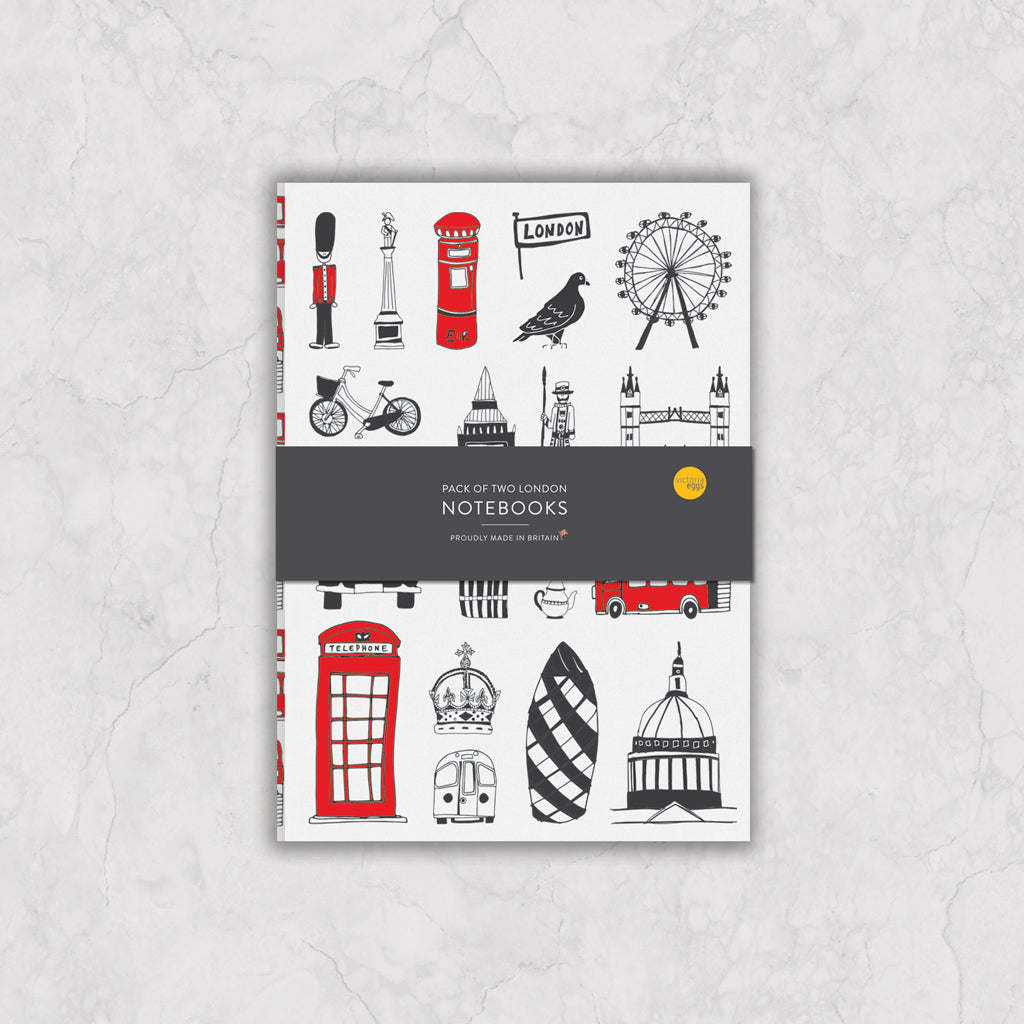 Set of Two London A5 Notebooks