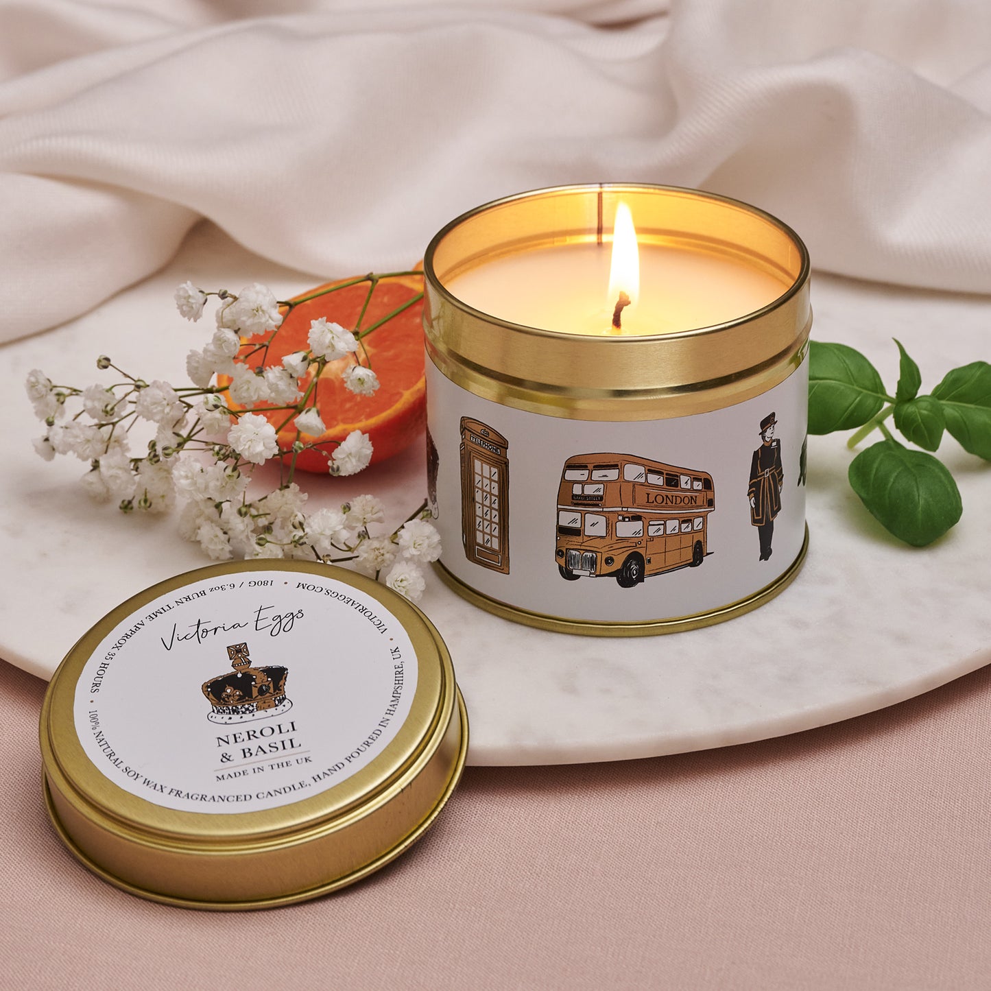 City of London Candle - Neroli & Basil