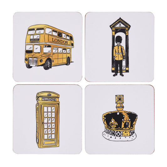 London Icons Set of 4 Coasters