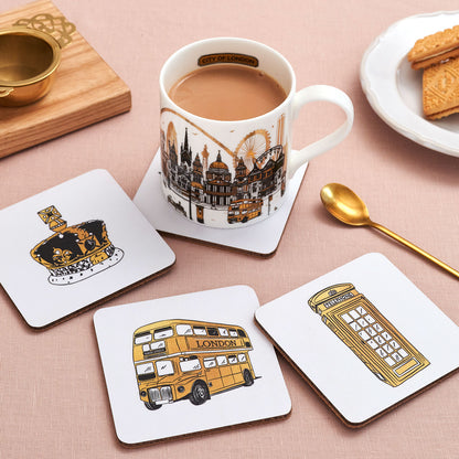 City of London Set of 4 Coasters