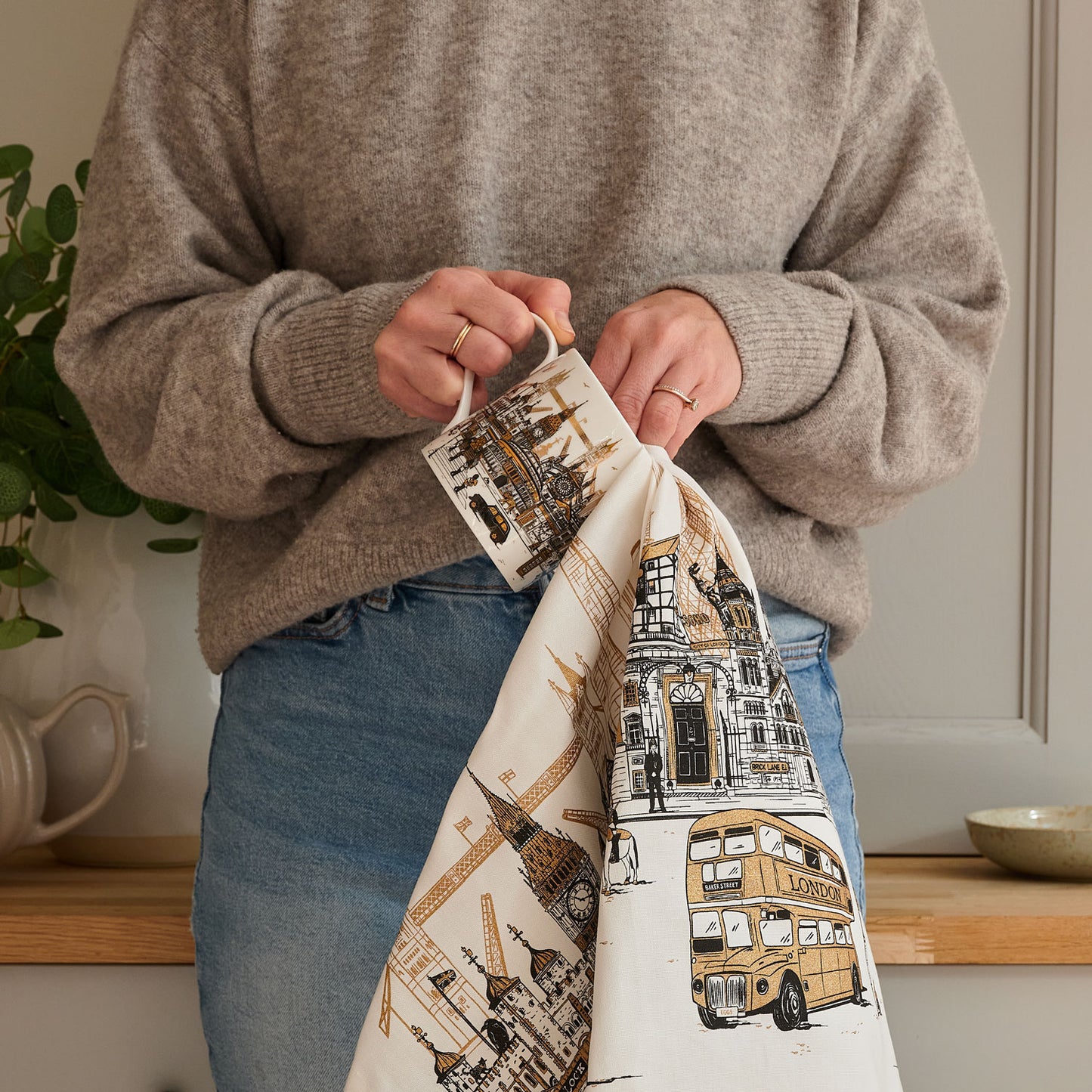 Quintessentially London Tea Towel