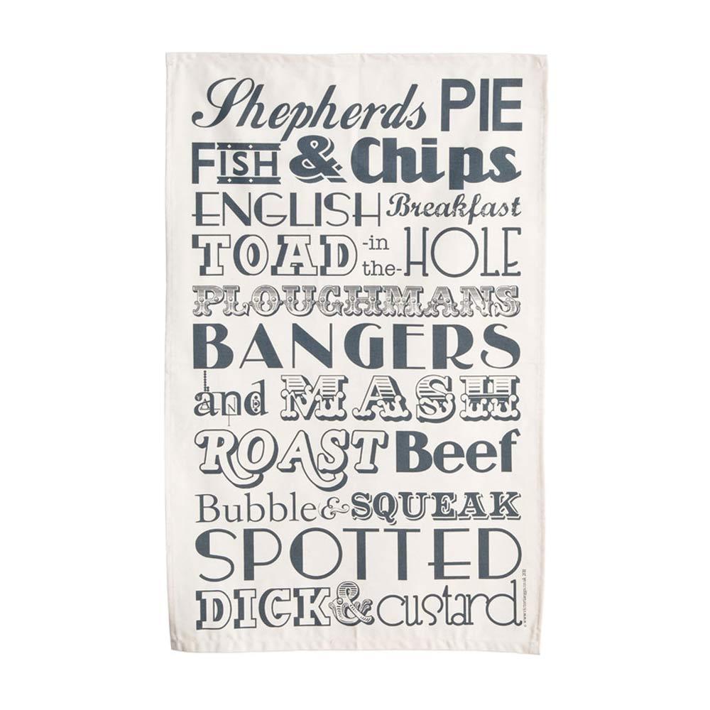 English Dinner Tea Towel