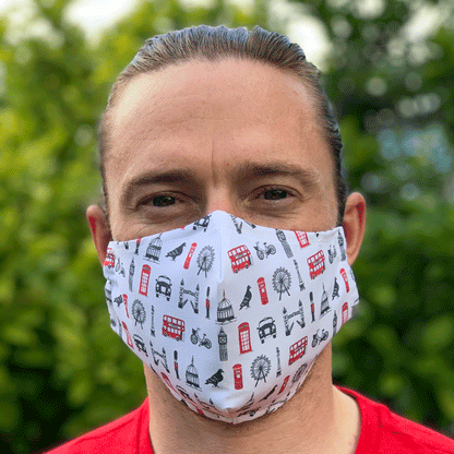 London Icons Fitted fabric Face Mask