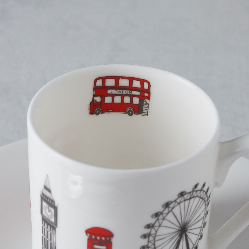 London Skyline - Boxed Set of 2 Espresso Cups and Saucers