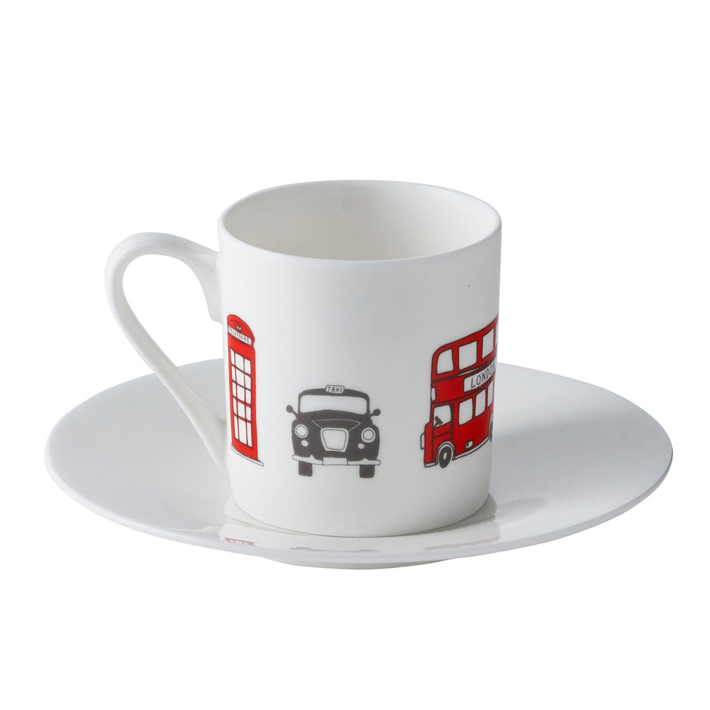 London Skyline - Boxed Set of 2 Espresso Cups and Saucers