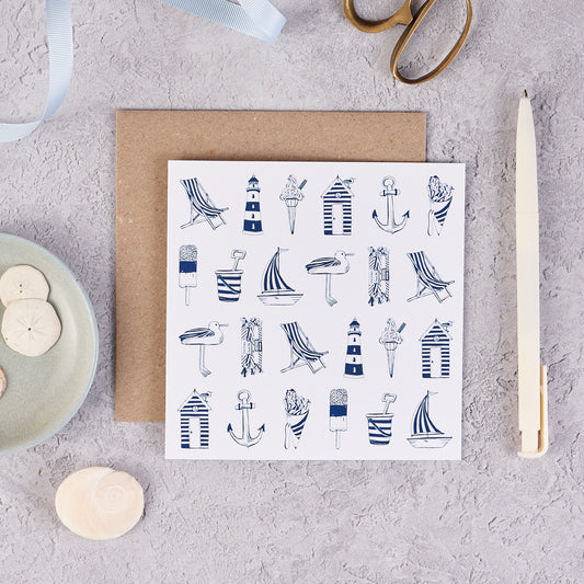 Nautical Pack of 8 Notecards