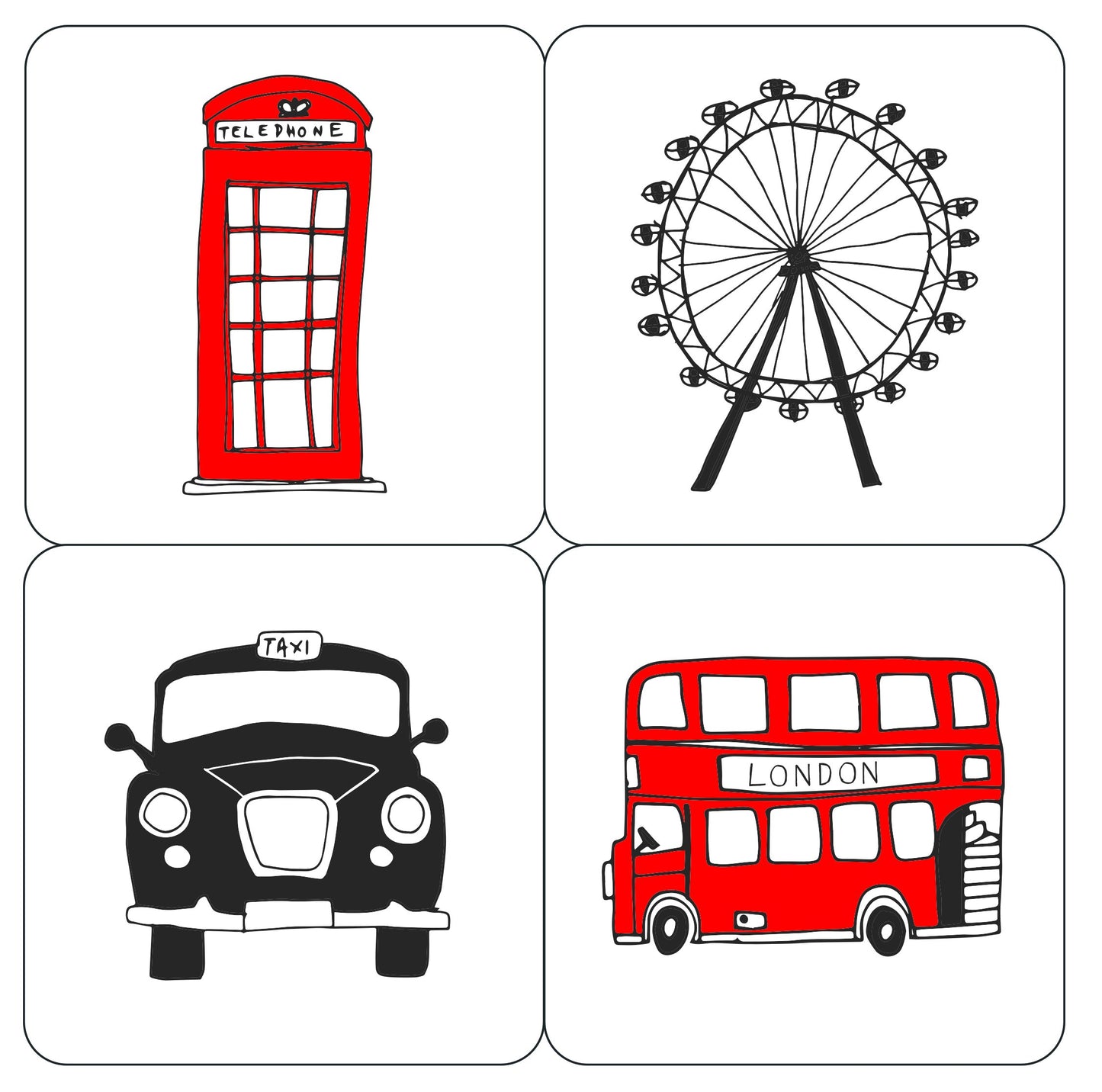 London Skyline Coaster Set of 4