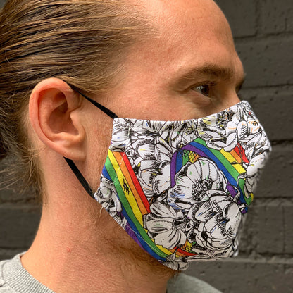 Rainbows and Roses Face Masks