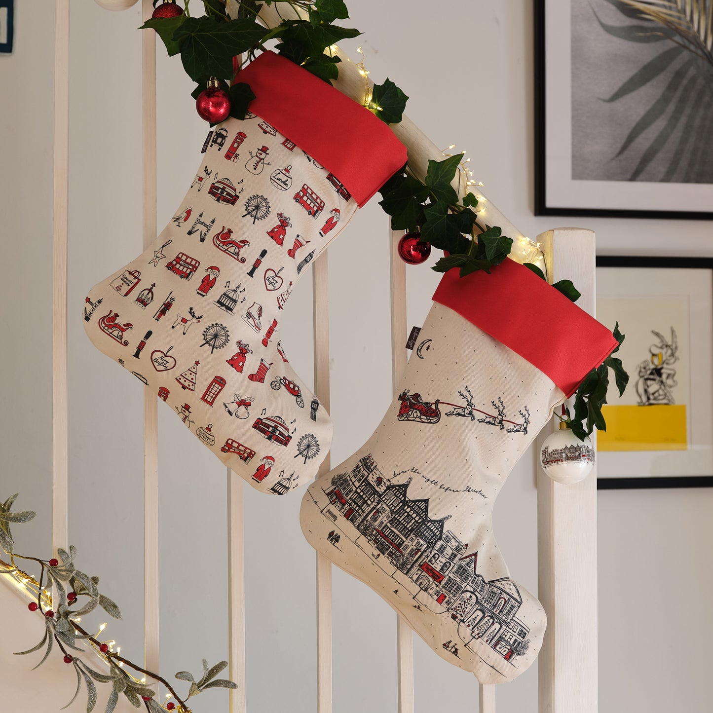 Santa's Sleigh Christmas Stocking