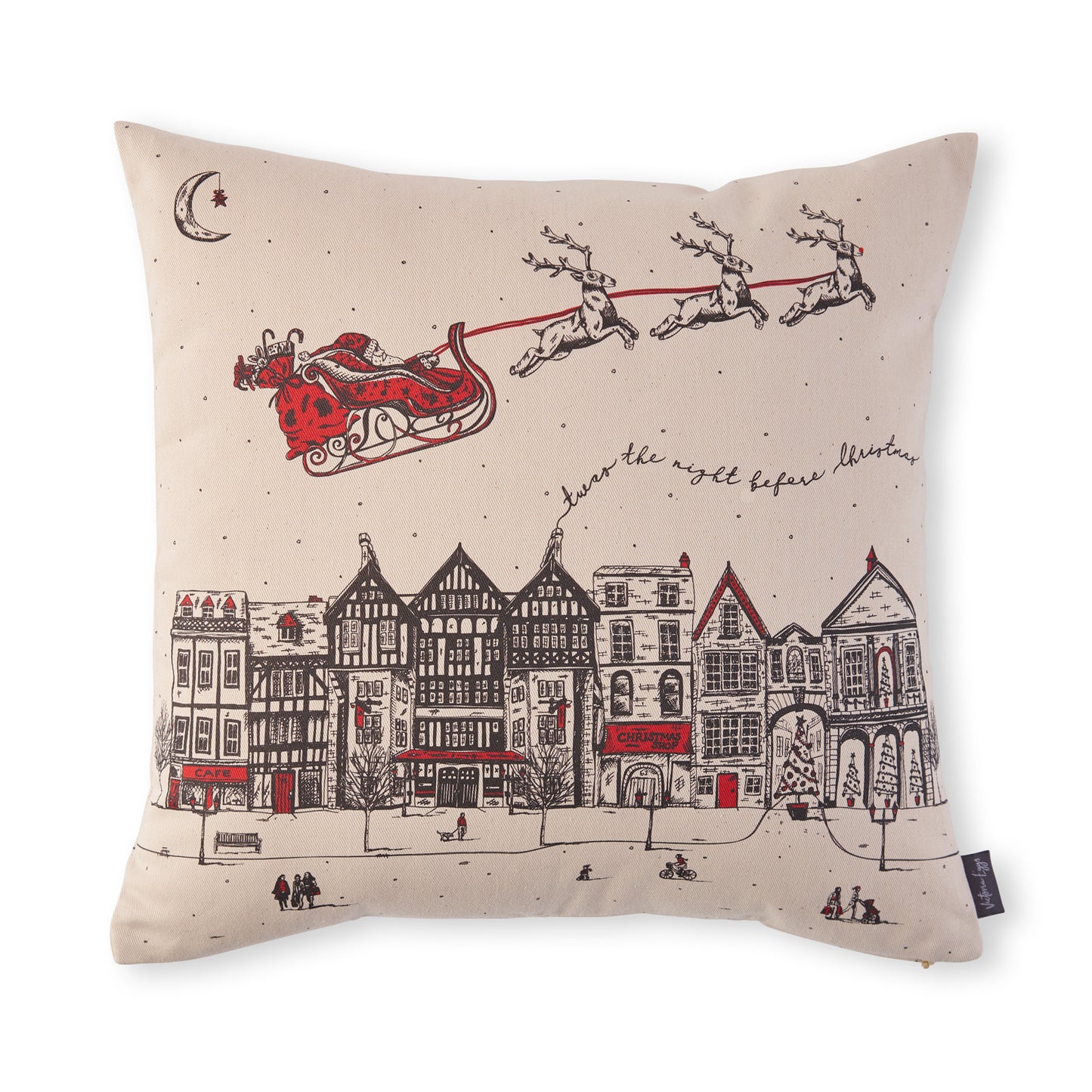 Santa's Sleigh Cushion Cover