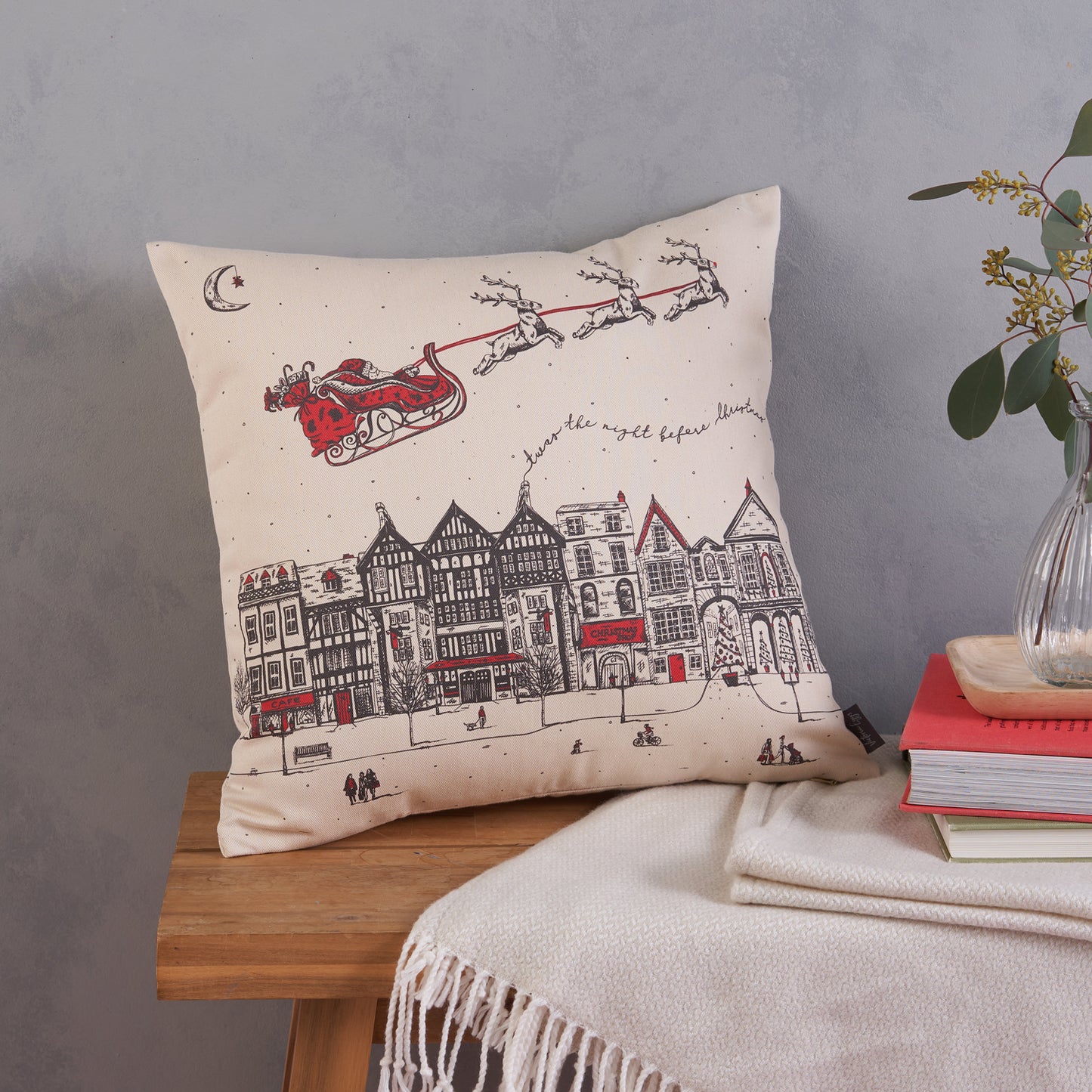 Santa's Sleigh Cushion Cover