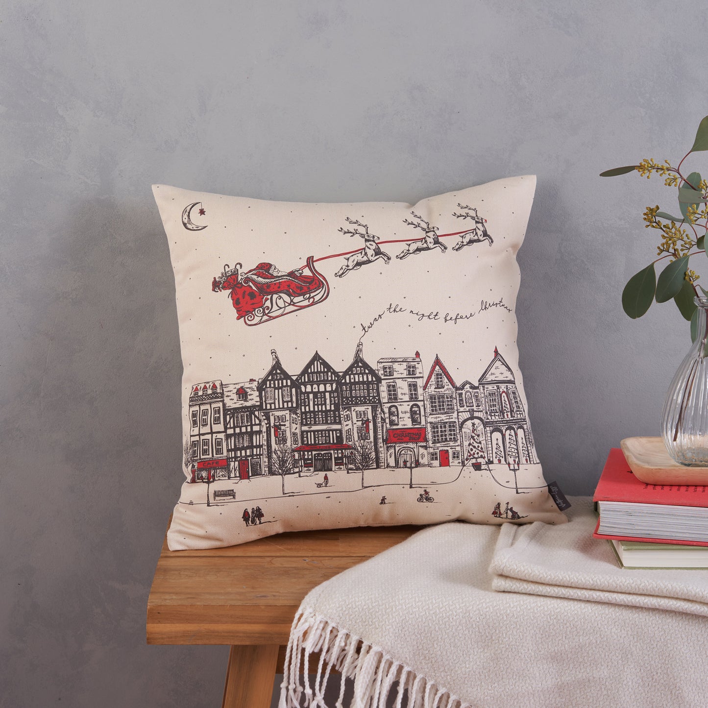 Santa's Sleigh Cushion Cover