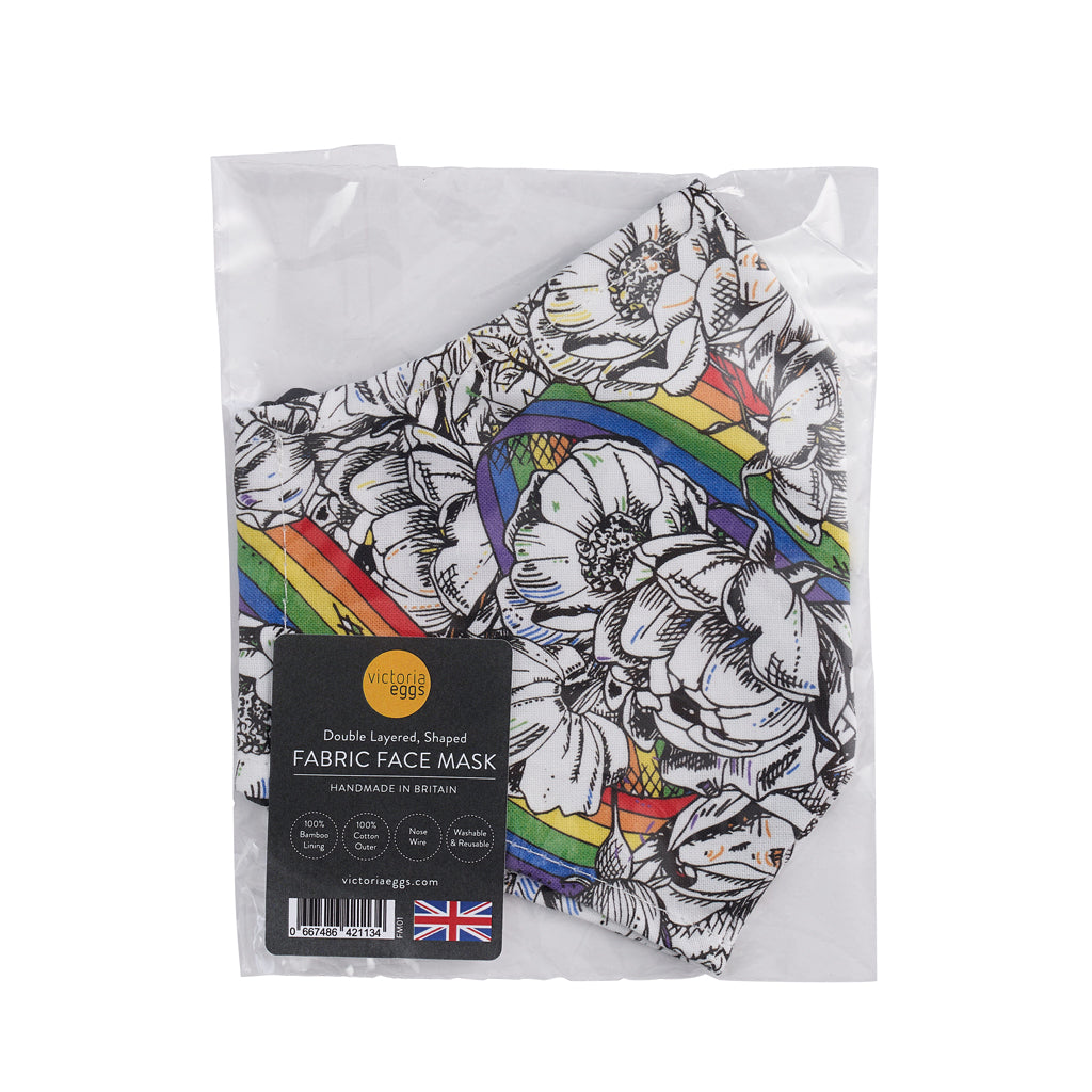 Rainbows and Roses Face Masks